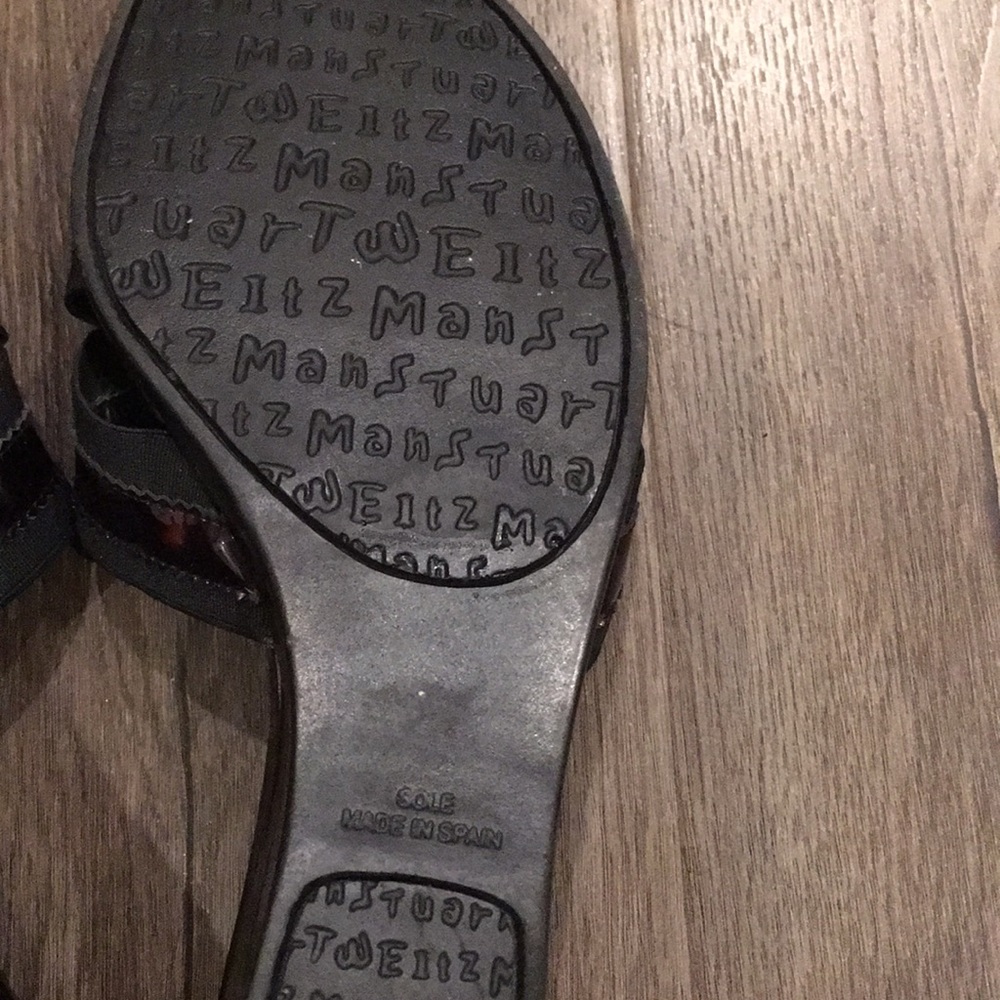 Stuart Weitzman Cognac Slide Sandals Size 7 - image 7